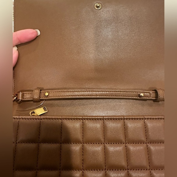 YSL Brown Quilted Wallet on chain - Picture 10 of 14